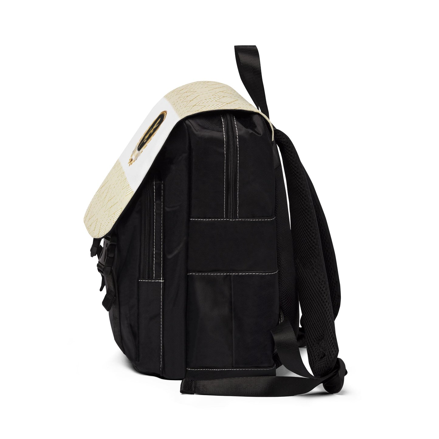 White Gold Casual Shoulder Backpack