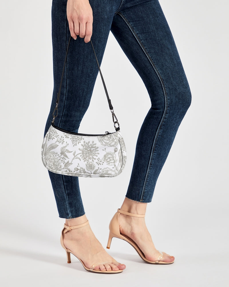 Winter Rose Petite Canvas Pouch