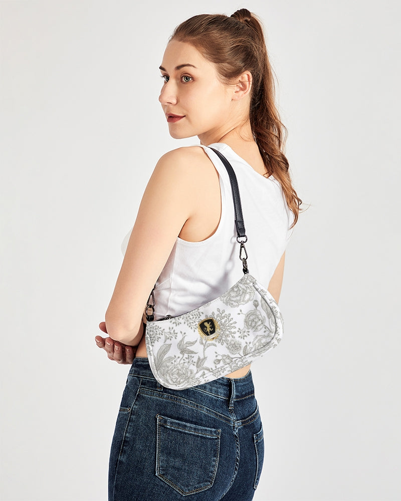 Winter Rose Petite Canvas Pouch