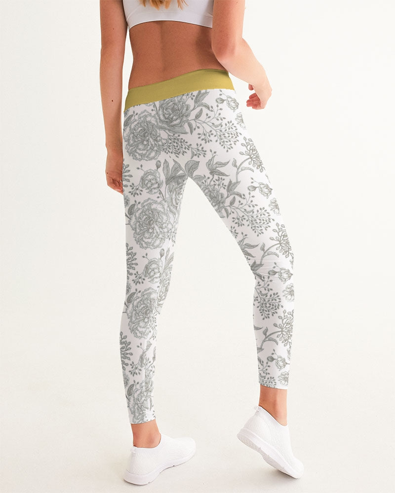 Winter Rose Yoga Pants