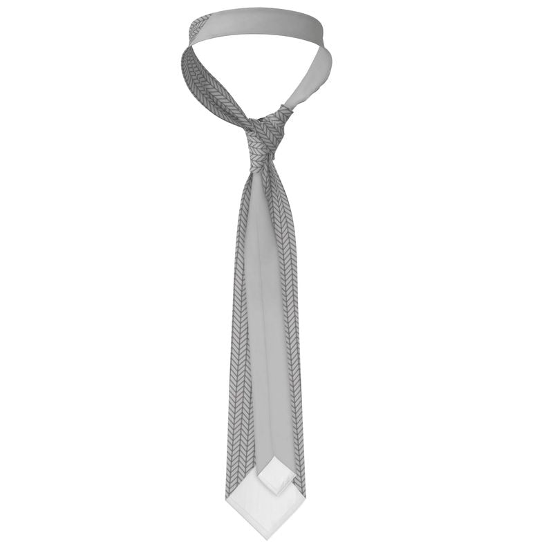 Handmade Grey Silk Necktie