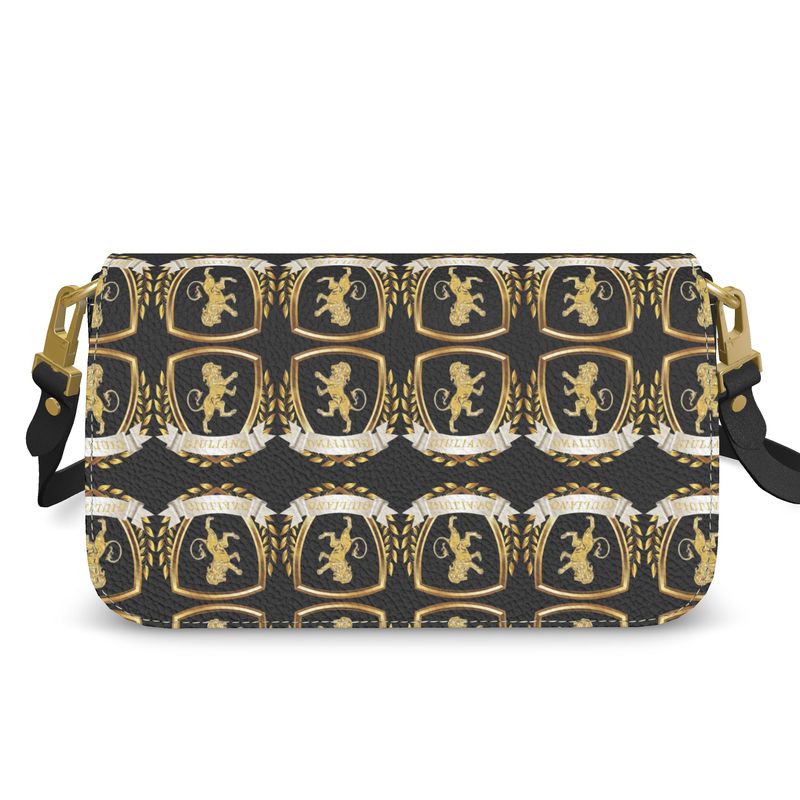 Giuliano Designer Leather Foldover Crossbody Bag