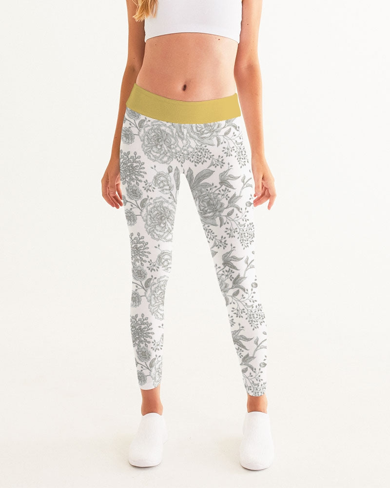 Winter Rose Yoga Pants