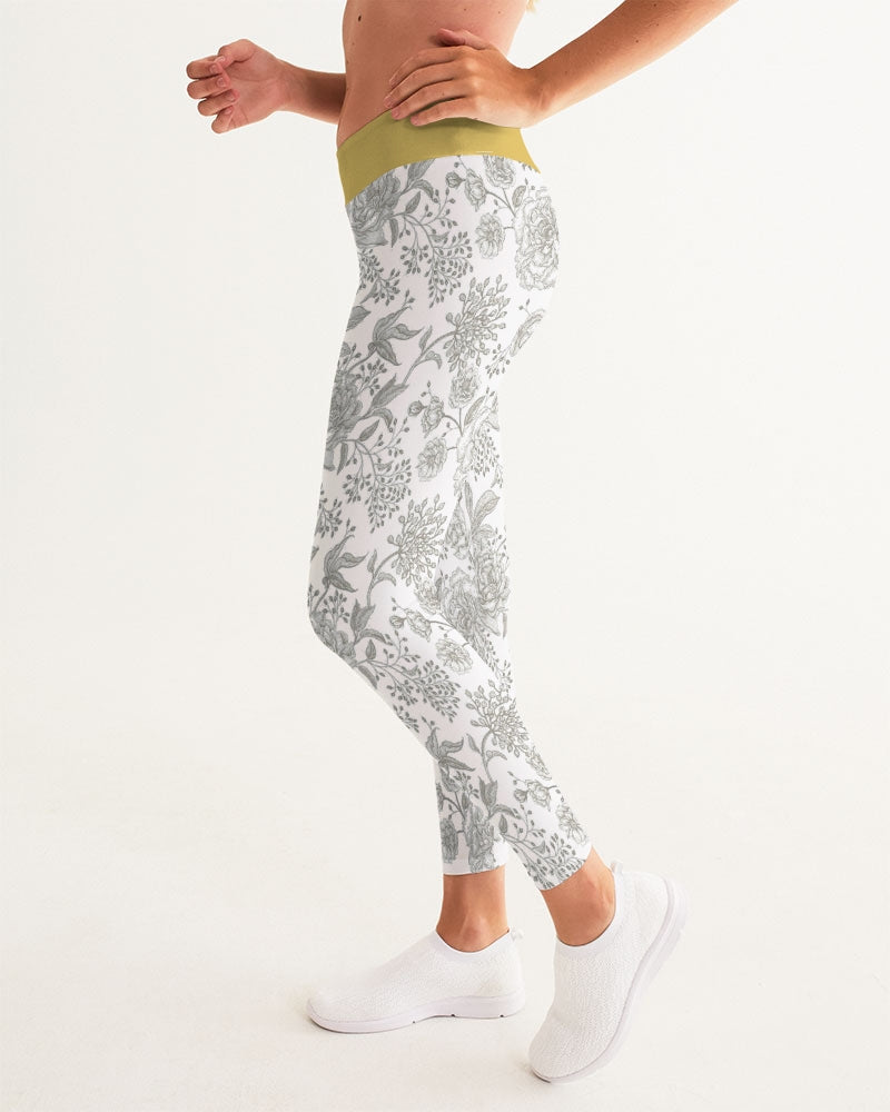 Winter Rose Yoga Pants