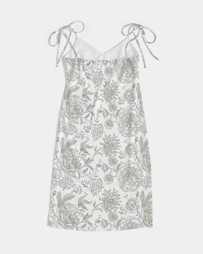 Winter Rose Tie Strap Split Dress